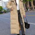 Sloane | Women’s Side-Vent Snap-Hem Hooded Maxi Puffer Coat