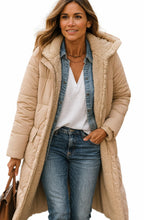 Sloane | Women’s Fleece-Lined Hooded Longline Maxi Puffer Coat