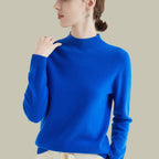 Giselle | Women’s Soft Mock-Neck Fine-Knit Cashmere-Feel Pullover