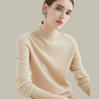 Giselle | Women’s Soft Mock-Neck Fine-Knit Cashmere-Feel Pullover