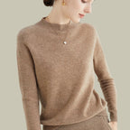 Giselle | Women’s Soft Mock-Neck Fine-Knit Cashmere-Feel Pullover
