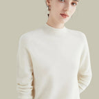 Giselle | Women’s Soft Mock-Neck Fine-Knit Cashmere-Feel Pullover