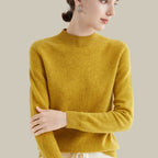 Giselle | Women’s Soft Mock-Neck Fine-Knit Cashmere-Feel Pullover