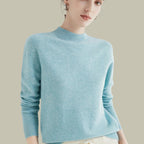 Giselle | Women’s Soft Mock-Neck Fine-Knit Cashmere-Feel Pullover