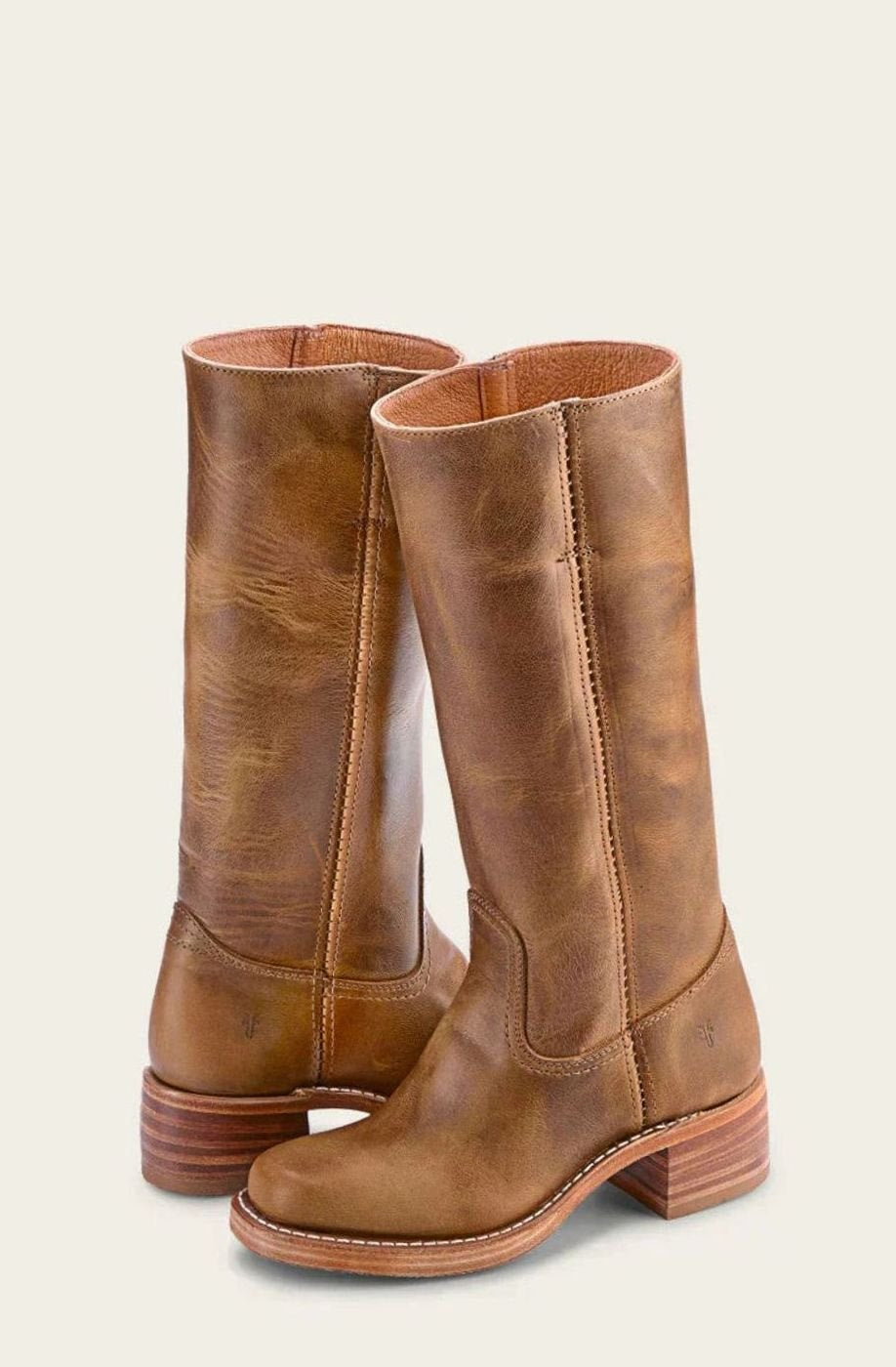 Sierra | Women’s Contrast-Stitched Leather Tall Riding Boots