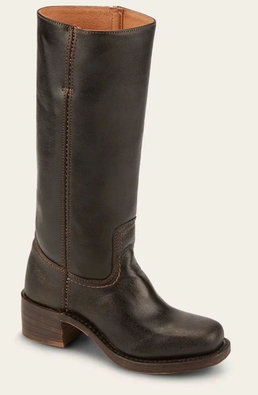 Sierra | Women’s Contrast-Stitched Leather Tall Riding Boots