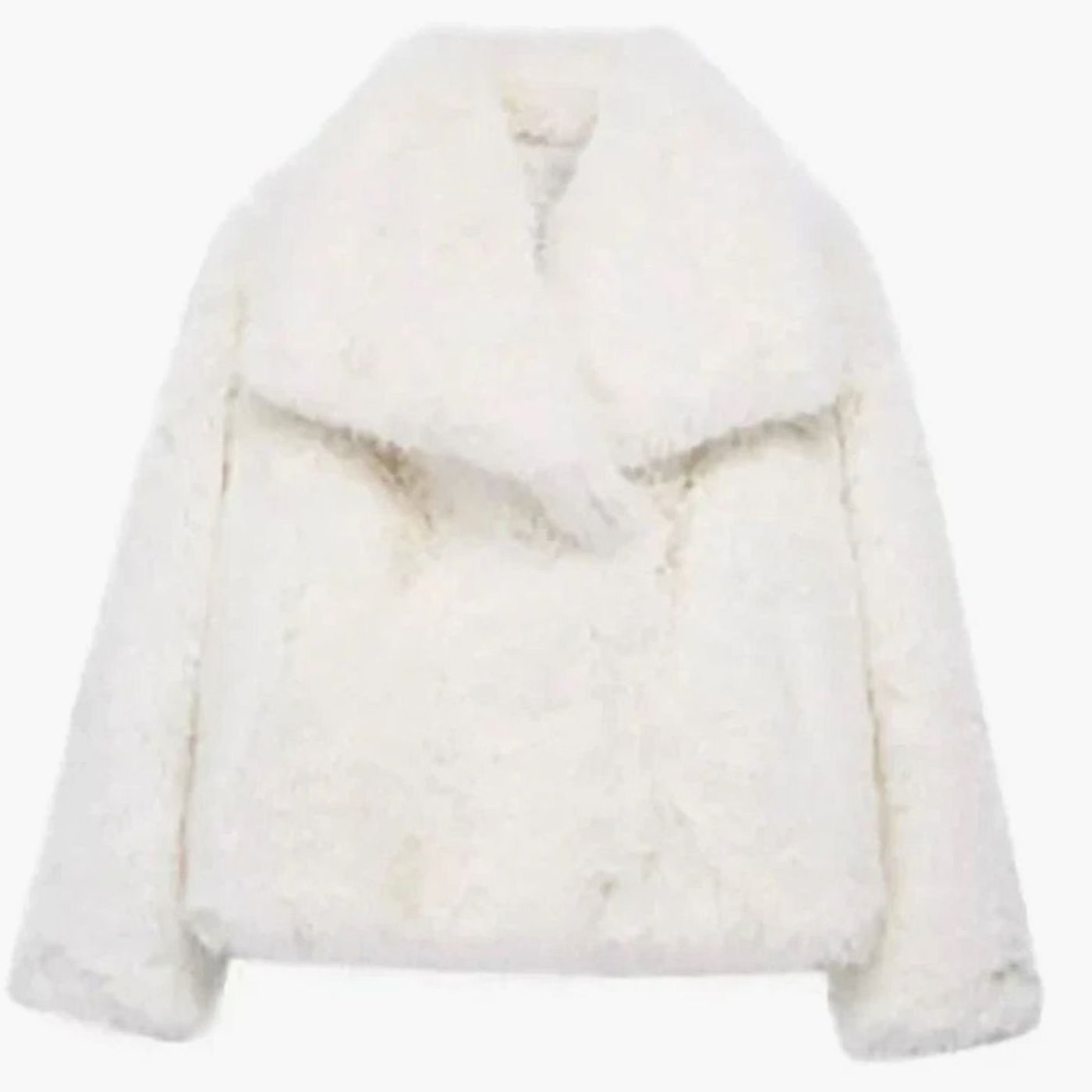 Giselle | Women’s Plush Faux-Fur Lapel Collar Short Jacket