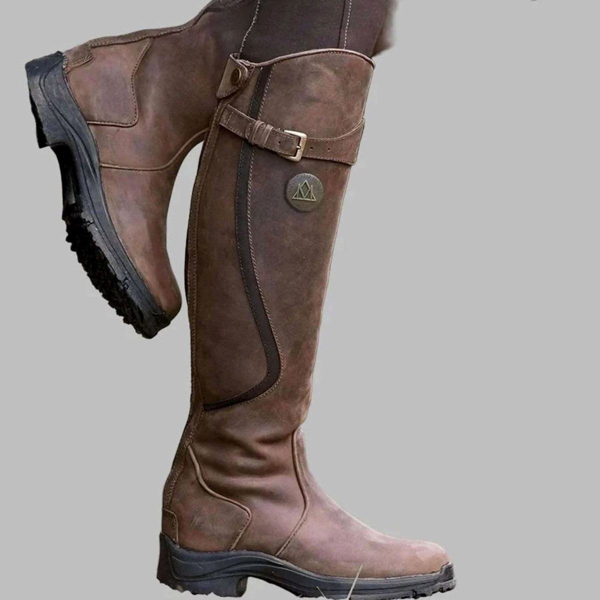 Dakota | Women’s Waterproof Leather Buckle Knee-High Country Riding Boots