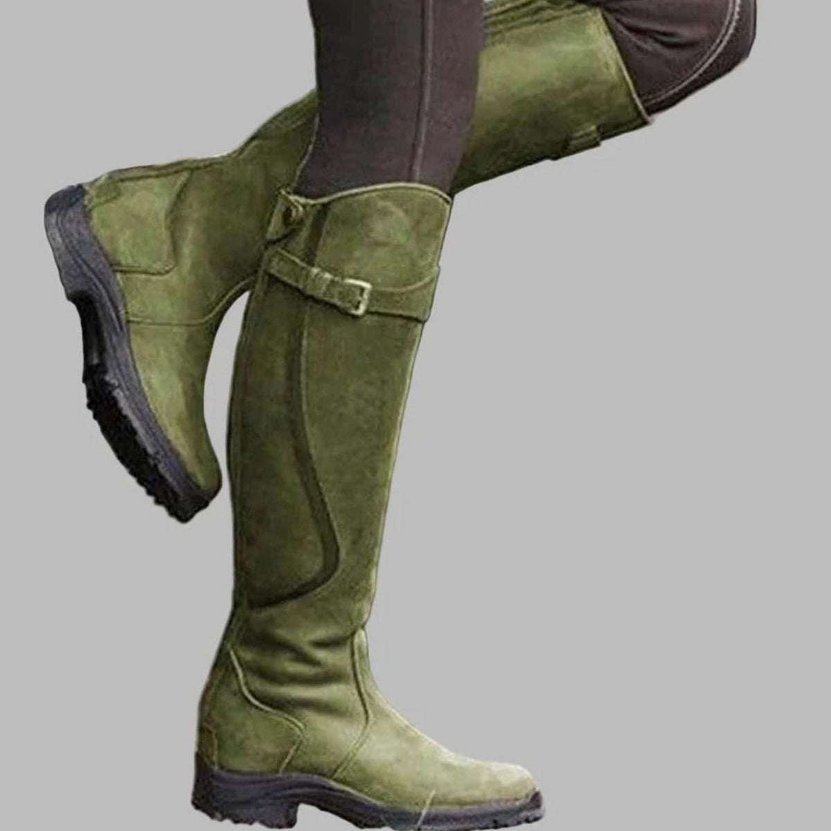 Dakota | Women’s Waterproof Leather Buckle Knee-High Country Riding Boots