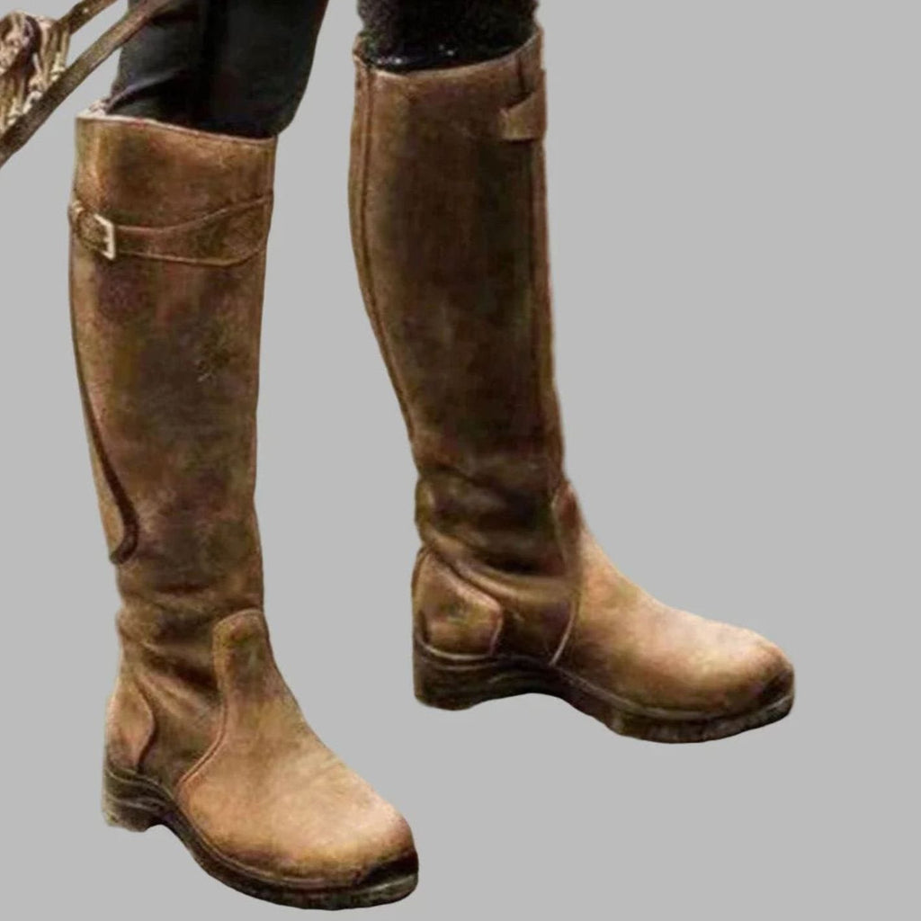 Dakota | Women’s Waterproof Leather Buckle Knee-High Country Riding Boots