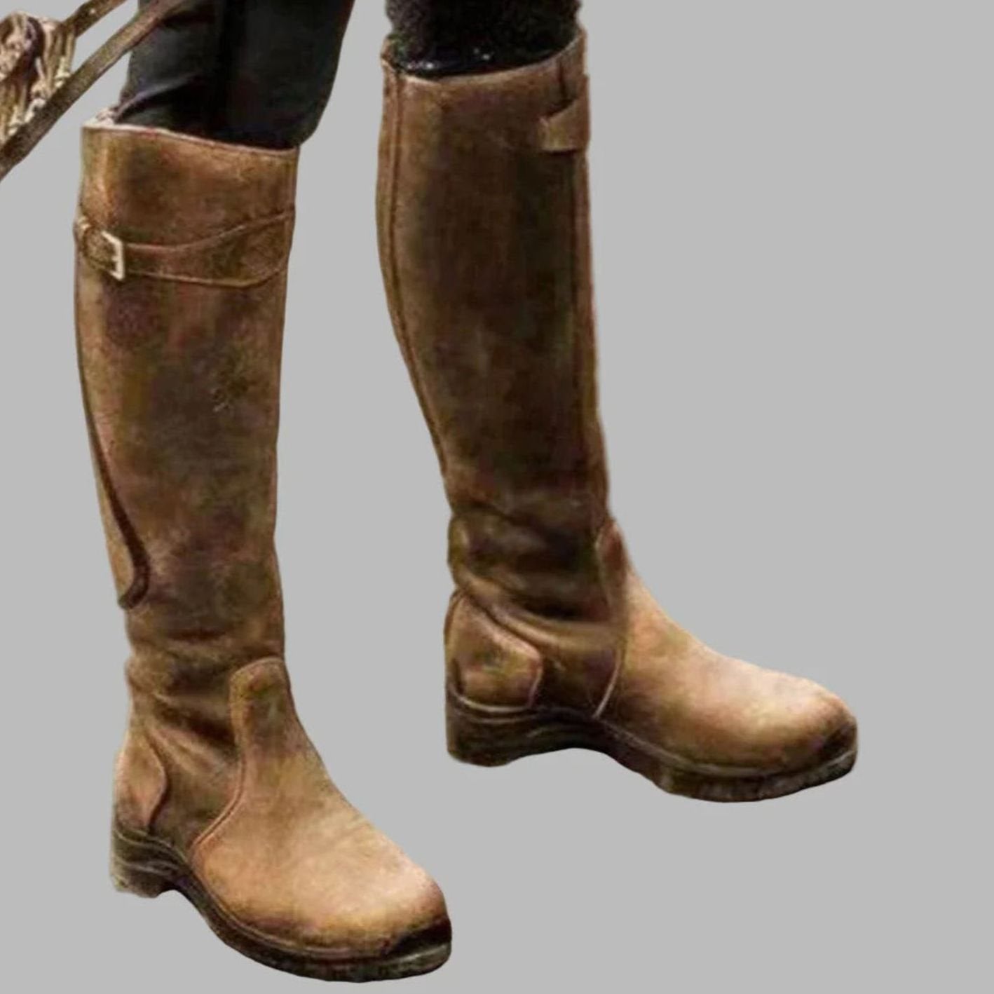 Dakota | Women’s Waterproof Leather Buckle Knee-High Country Riding Boots