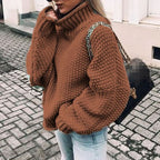 Maren | Women’s Oversized Chunky Knit Turtleneck Slouchy Sweater