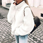 Maren | Women’s Oversized Chunky Knit Turtleneck Slouchy Sweater
