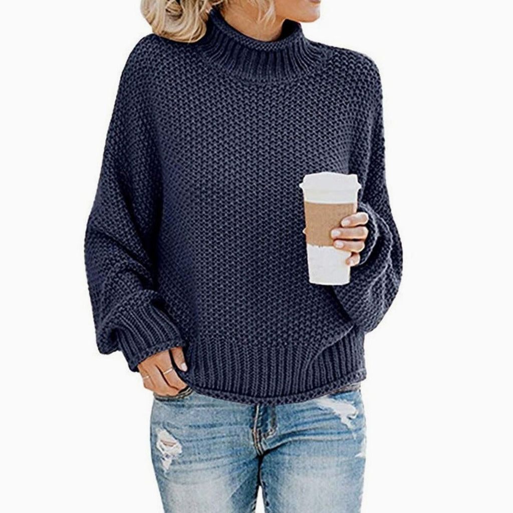 Maren | Women’s Oversized Chunky Knit Turtleneck Slouchy Sweater
