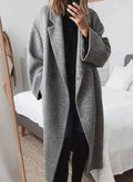 Freya | Women’s Oversized Drop-Shoulder Wool-Blend Longline Overcoat