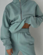 Sloane | Women’s Half-Zip Fleece Sweatshirt & Jogger Set