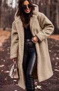Sienna | Women’s Hooded Plush Teddy Faux-Shearling Long Coat