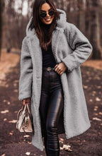 Sienna | Women’s Hooded Plush Teddy Faux-Shearling Long Coat