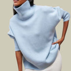 Sora | Women’s Oversized Funnel-Neck Drop-Shoulder Knit Sweater