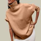 Sora | Women’s Oversized Funnel-Neck Drop-Shoulder Knit Sweater