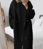 Greta | Women’s Oversized Dropped-Shoulder Long Wool-Blend Coat
