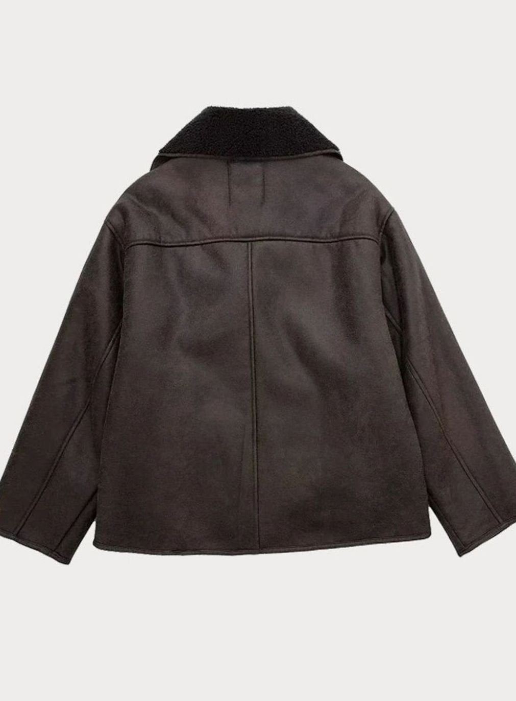 Valerie | Women’s Double-Breasted Faux-Shearling Aviator Jacket