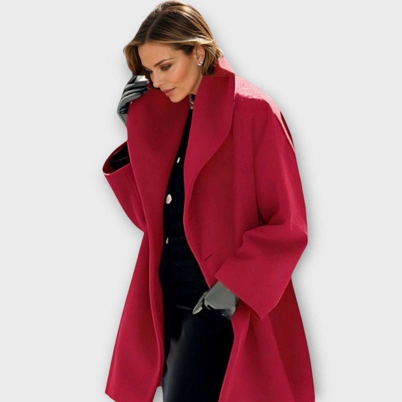 Margot | Women’s Oversized Shawl Collar Wide Sleeve Swing Coat