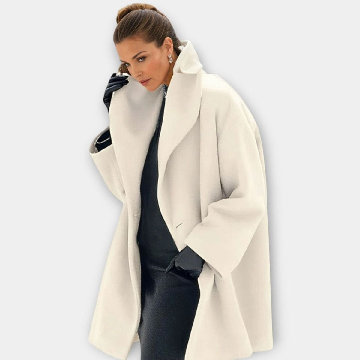 Margot | Women’s Oversized Shawl Collar Wide Sleeve Swing Coat