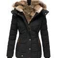 Kira | Women’s Faux-Fur Hooded Cinched-Waist Puffer Parka Jacket
