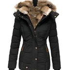 Kira | Women’s Faux-Fur Hooded Cinched-Waist Puffer Parka Jacket
