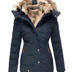 Kira | Women’s Faux-Fur Hooded Cinched-Waist Puffer Parka Jacket