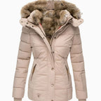 Kira | Women’s Faux-Fur Hooded Cinched-Waist Puffer Parka Jacket