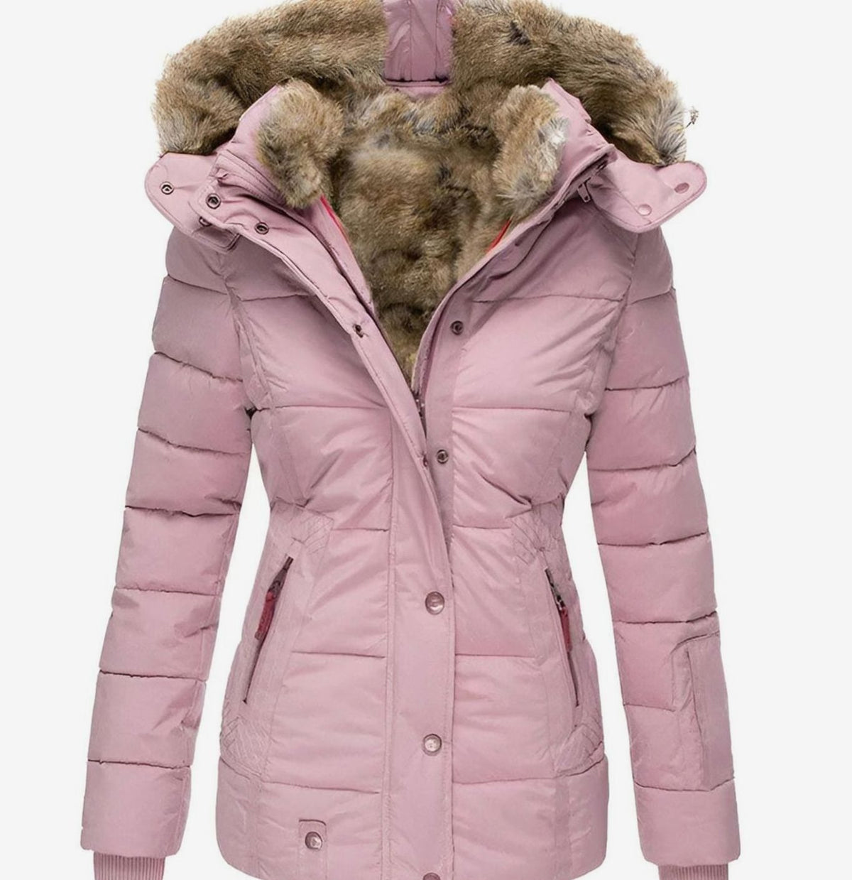Kira | Women’s Faux-Fur Hooded Cinched-Waist Puffer Parka Jacket