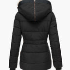 Kira | Women’s Faux-Fur Hooded Cinched-Waist Puffer Parka Jacket