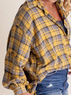 Shirley | Women's Raw Edge Oversized Shirt - Jacket With Pockets