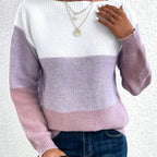 Maya | Women’s Color-Block Ribbed Drop-Shoulder Sweater