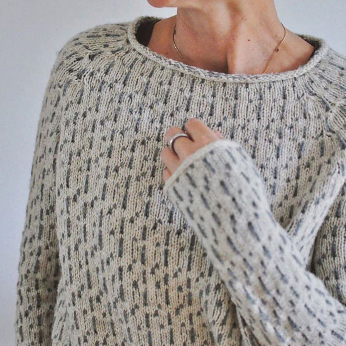 Astrid | Women’s Textured Speckled Crewneck Pullover Sweater