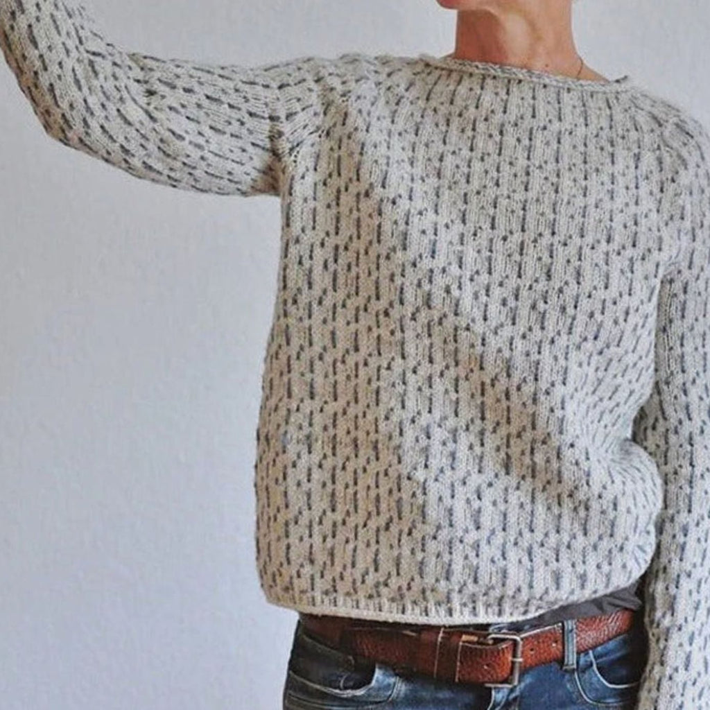 Astrid | Women’s Textured Speckled Crewneck Pullover Sweater