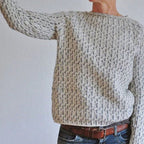 Astrid | Women’s Textured Speckled Crewneck Pullover Sweater