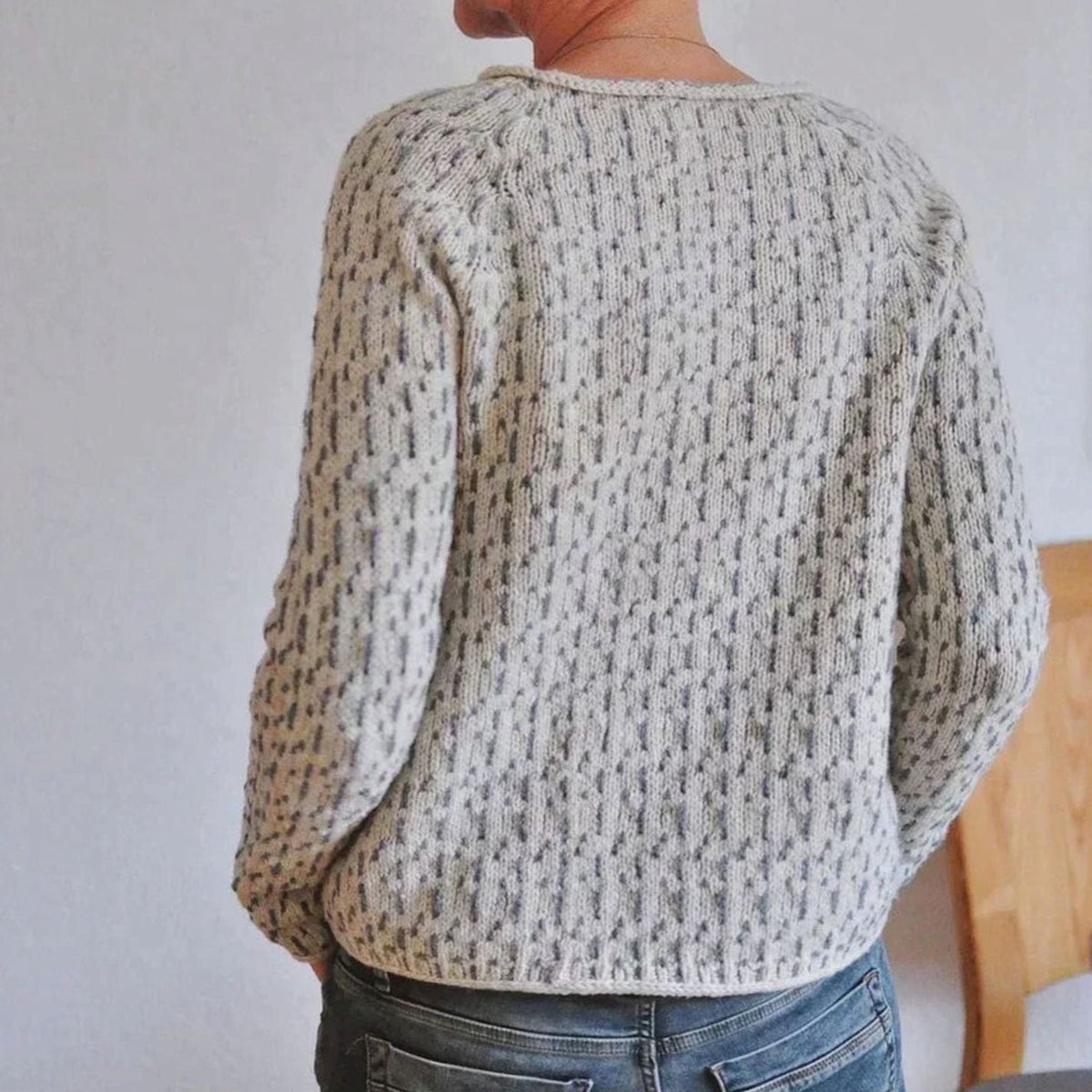 Astrid | Women’s Textured Speckled Crewneck Pullover Sweater