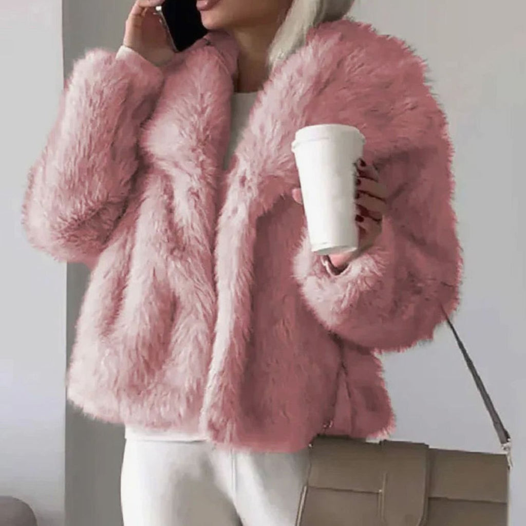 Stella | Women's Relaxed-Fit Open-Front Faux Fur Jacket