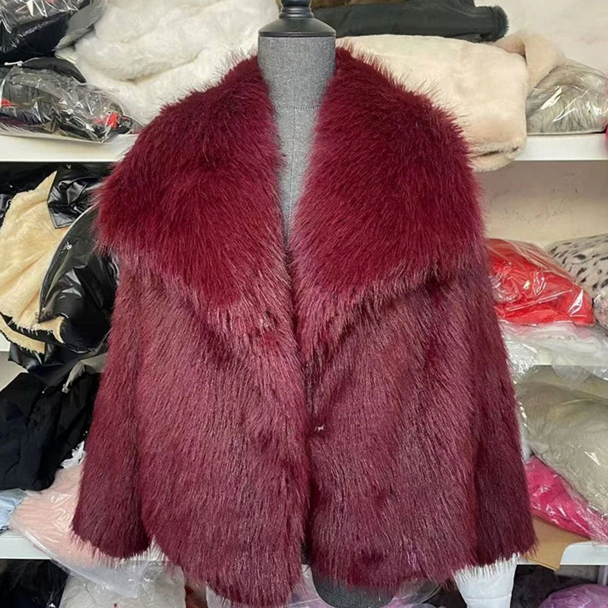 Stella | Women's Relaxed-Fit Open-Front Faux Fur Jacket