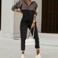 Chloe | Women’s Half-Zip Pattern-Block Pullover & Jogger Set