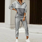 Chloe | Women’s Half-Zip Pattern-Block Pullover & Jogger Set
