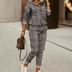 Chloe | Women’s Half-Zip Pattern-Block Pullover & Jogger Set