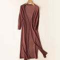 Lyra | Women’s Lightweight Open-Front Side-Slit Long Cardigan