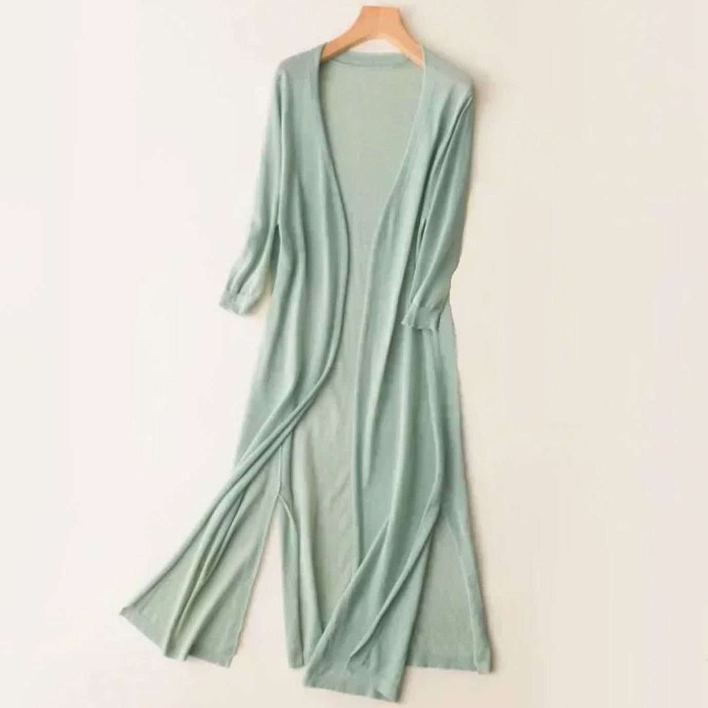 Lyra | Women’s Lightweight Open-Front Side-Slit Long Cardigan