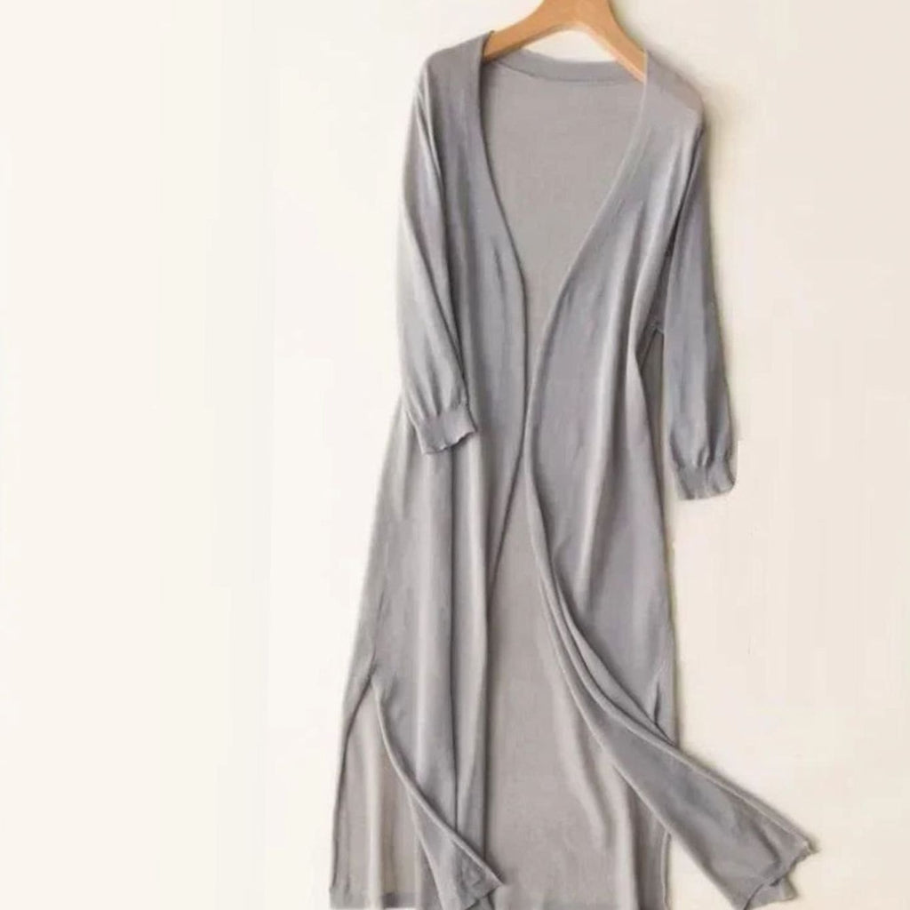 Lyra | Women’s Lightweight Open-Front Side-Slit Long Cardigan