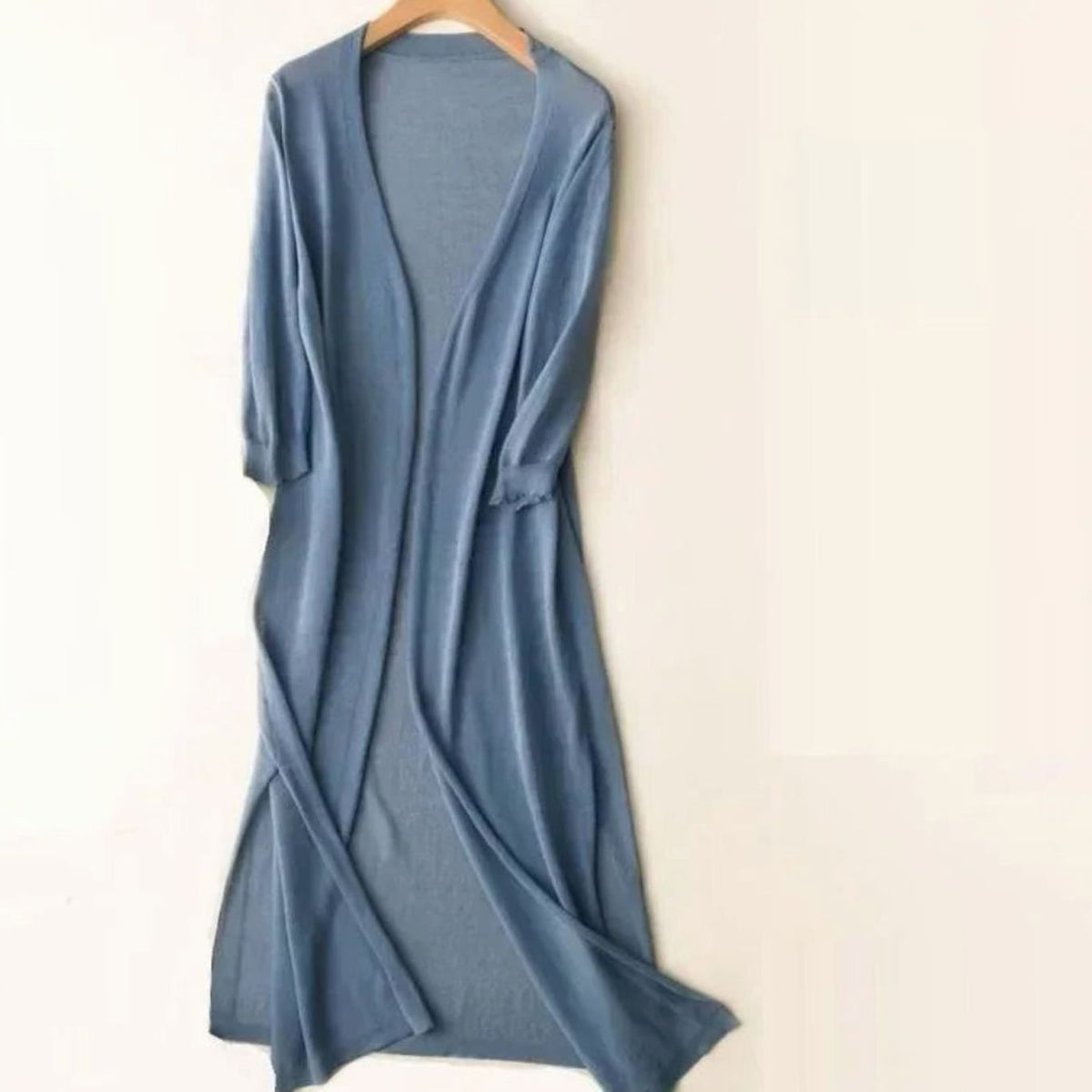 Lyra | Women’s Lightweight Open-Front Side-Slit Long Cardigan