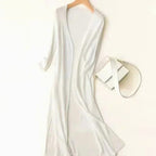 Lyra | Women’s Lightweight Open-Front Side-Slit Long Cardigan